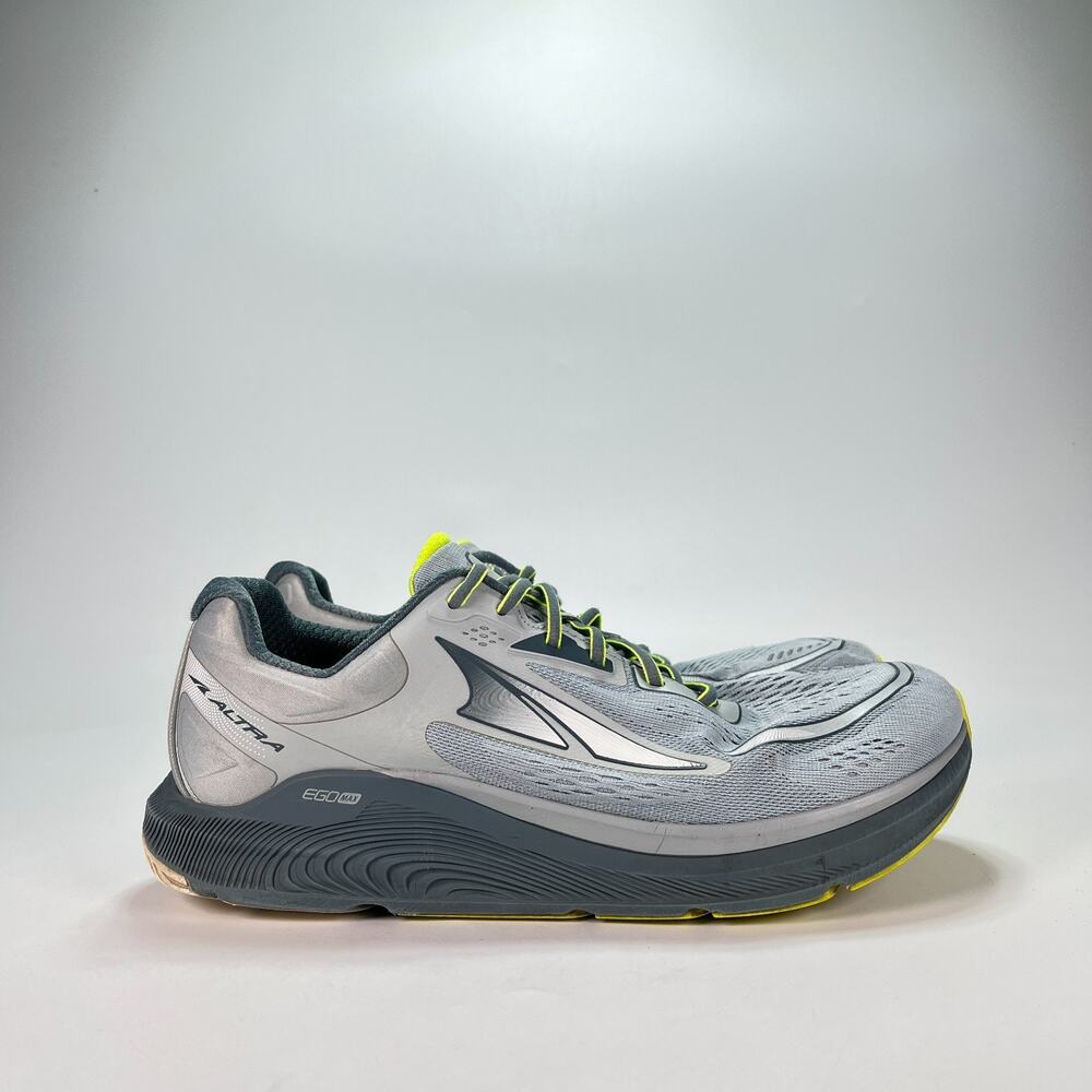 Altra Paradigm 6 Gray Lime Lace Up Road Running Shoes ALOA5471232 Mens Size 11.5